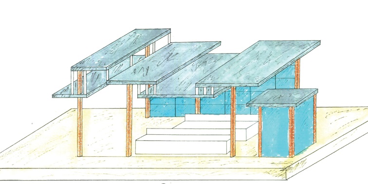 مقدمات طراحی معماری ایستگاه اتوبوس 0124
