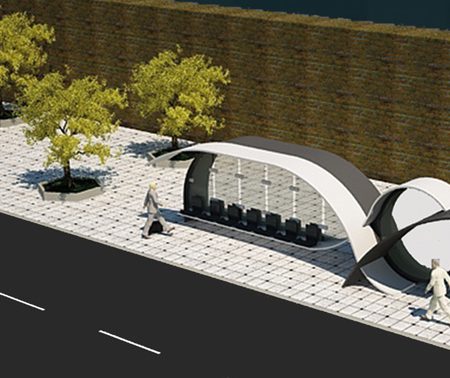 مقدمات طراحی معماری ایستگاه اتوبوس 01213
