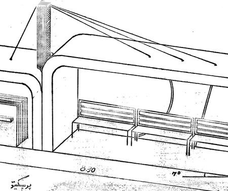 مقدمات طراحی معماری ایستگاه اتوبوس 0127