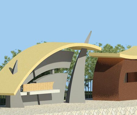 مقدمات طراحی معماری ایستگاه اتوبوس 0129